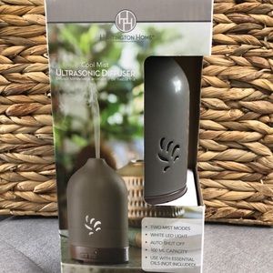 Essential Oil Diffuser Cool Mist Ultrasonic 100ml Lighted Ceramic Gray